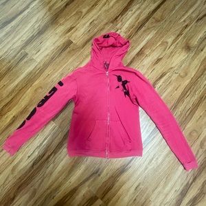 Free City Pink Zip Up Hoodie, size 1 (small)